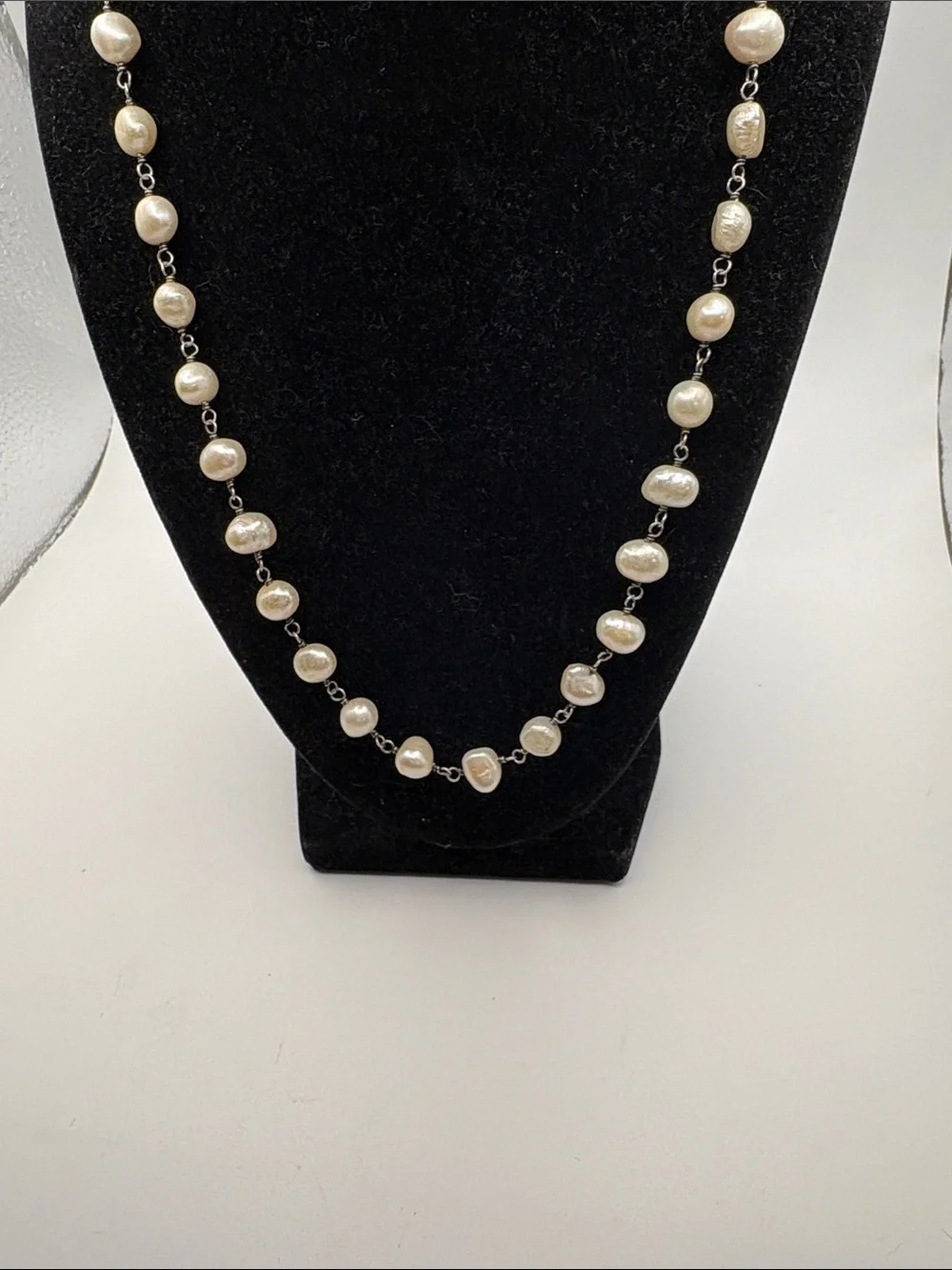 Silpada Long Pearl Station Necklace - 
